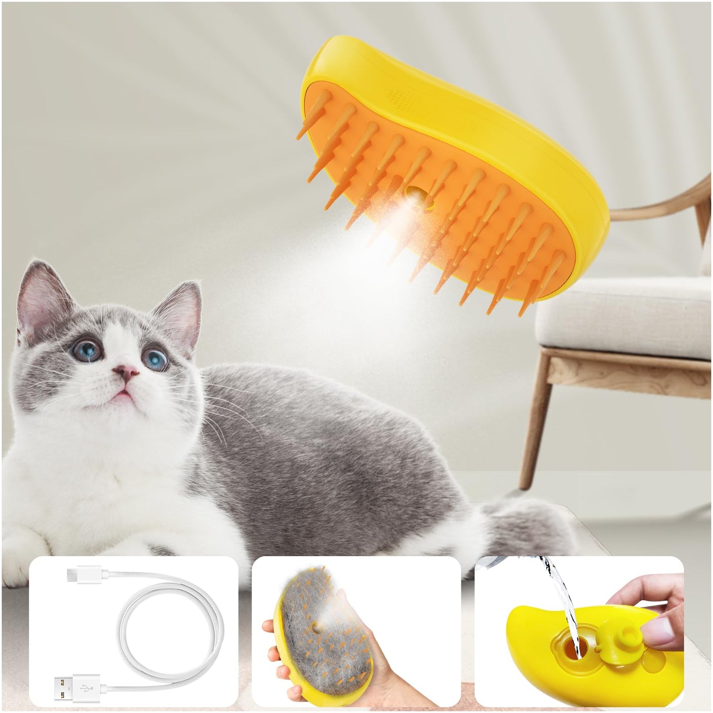 Pet Silicon Steam Brush
